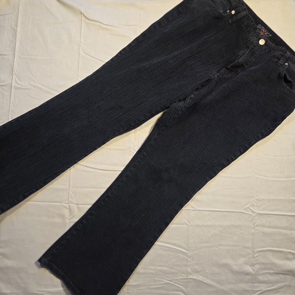 Vintage Gitano Women's Size 18 Jeans  Black Striped
